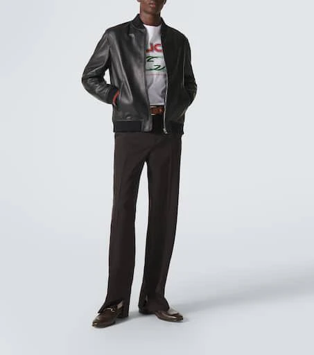 Gucci Leather bomber jacket 2