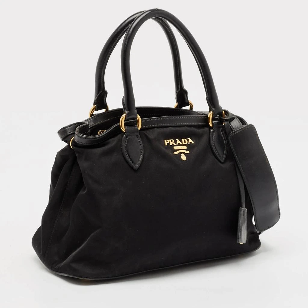 Prada Prada Black Nylon and Leather Top Handle Bag 3