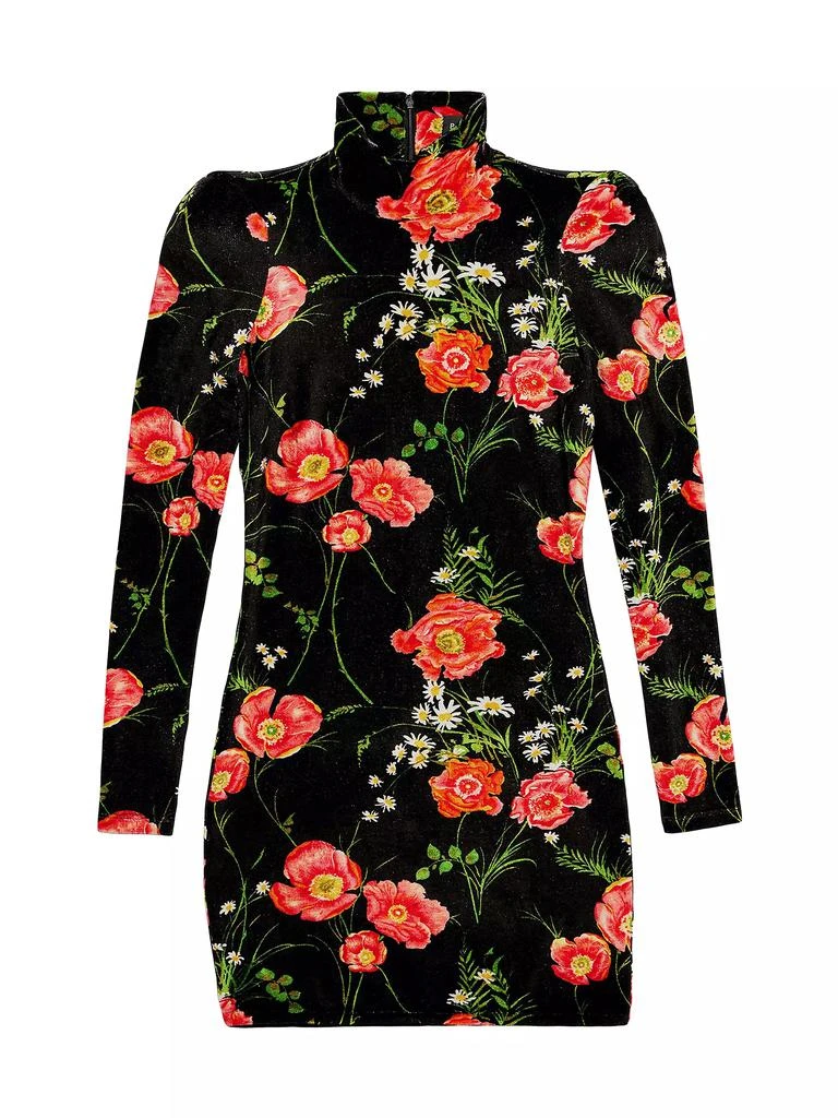 Balenciaga Poppy Velvet Turtleneck Dress 1