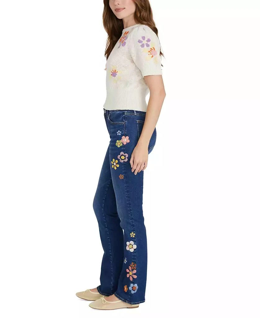 Driftwood Women's Floral Intarsia Cotton Crewneck Sweater 4