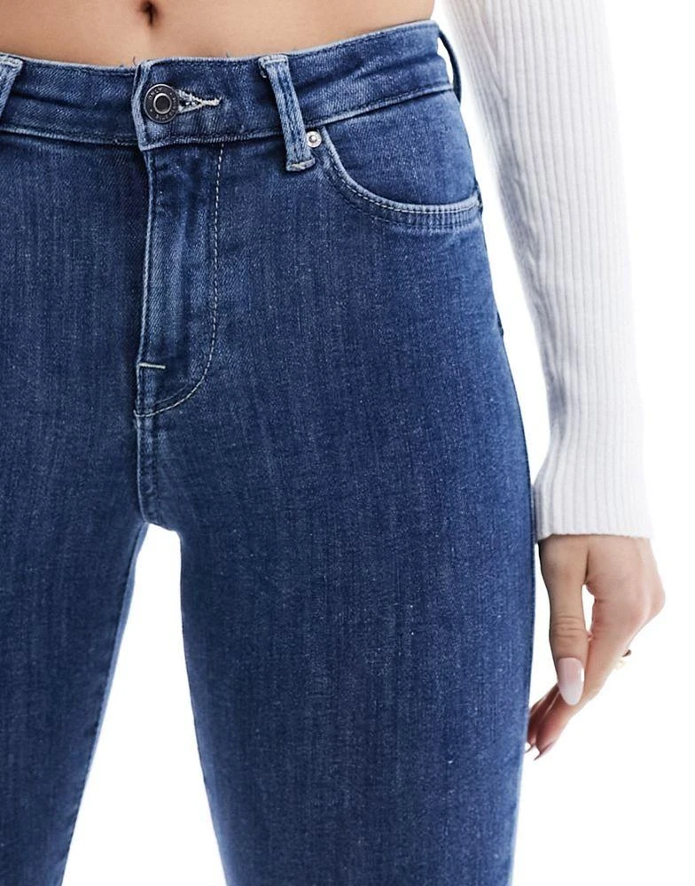 ONLY ONLY pushup skinny jeans in dark blue denim 3