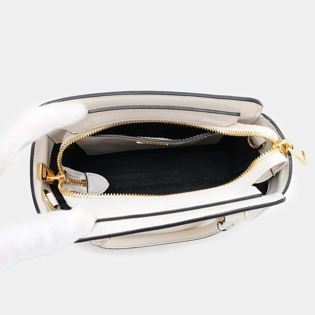 Prada Prada White Saffiano Leather Mini Shoulder Bag 5