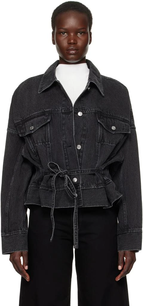 3.1 Phillip Lim Black Boxy Denim Jacket 1