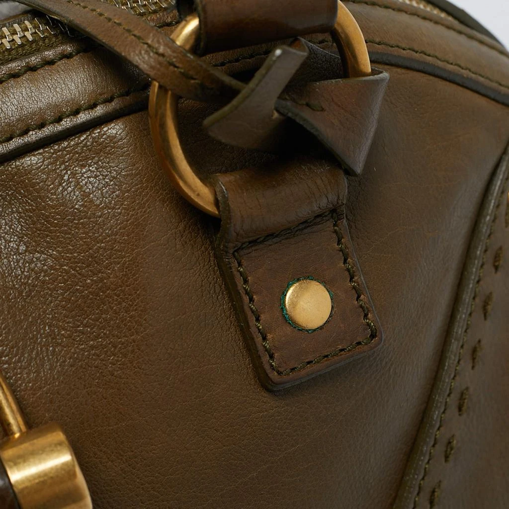 Yves Saint Laurent Yves Saint Laurent Olive Green Leather Large Muse Bag 12