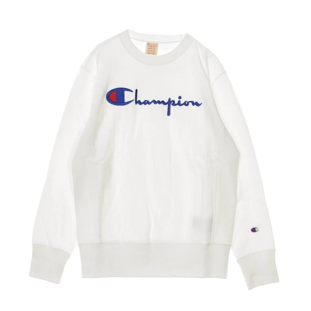 CHAMPION Men's Lightweight Crewneck Sweatshirt Crewneck Sweatshirt White 1