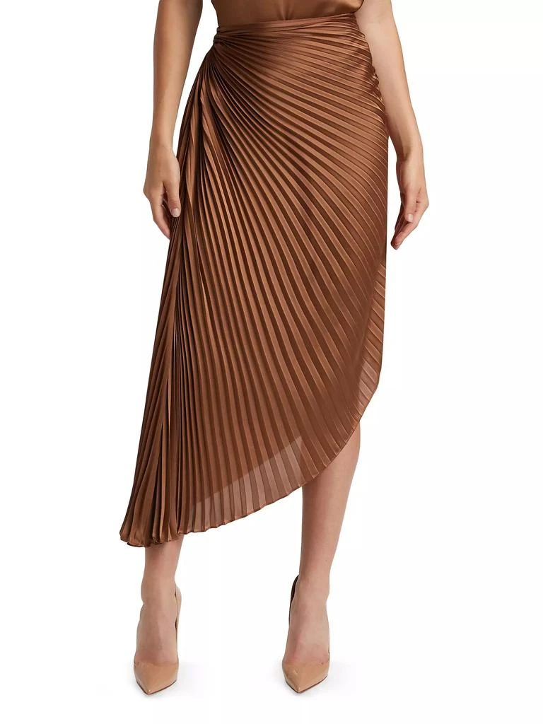 Alice + Olivia Odelia Asymmetric Pleated Skirt 3