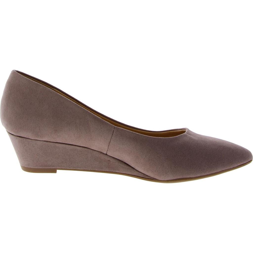 CL By Laundry Womens Faux Suede Pointed Toe Wedge Heels