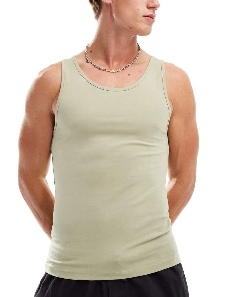 ASOS ASOS DESIGN 3 pack muscle vests in multiple colours 3