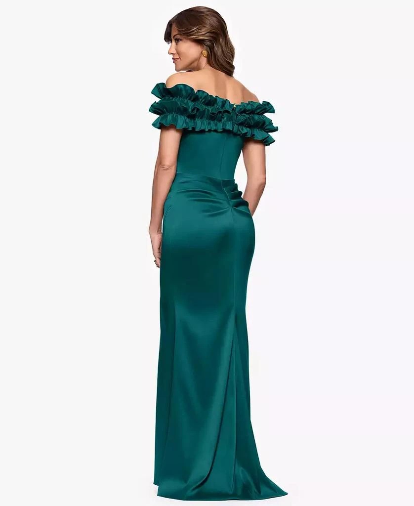 XSCAPE Women's Ruffled Off-The-Shoulder Long Dress 2