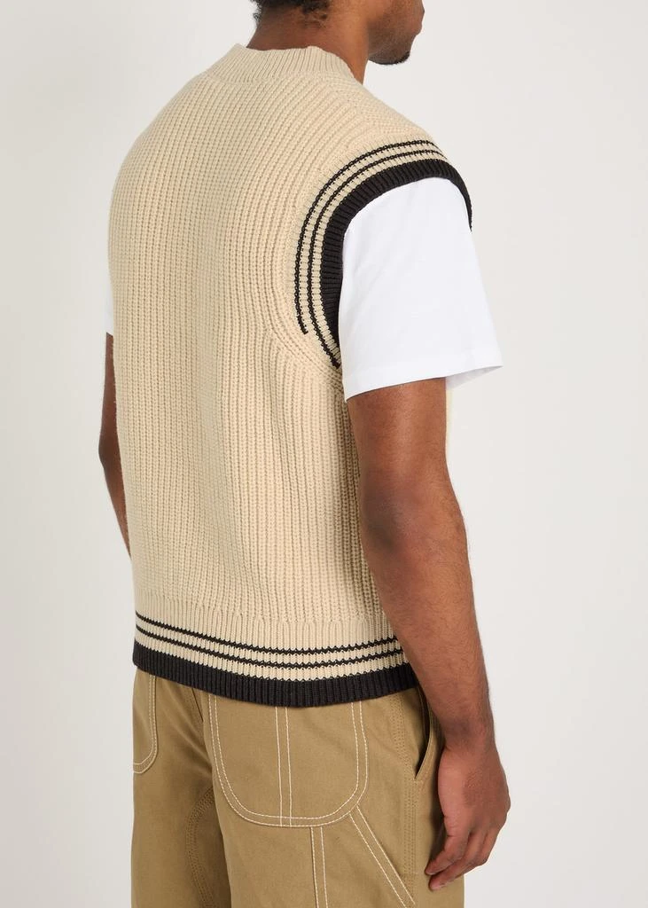 AMI Logo-appliquéd wool-blend vest 3