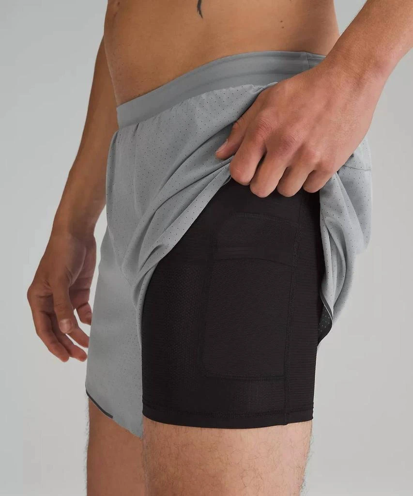Lululemon Men's Lined Fast And Free Shorts 6" In Rhino Grey 5