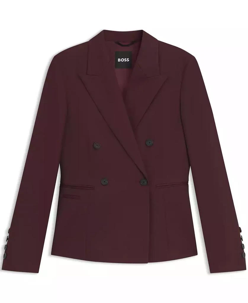 Hugo Boss Women's Virgin-Wool Twill Regular-Fit Blazer 2