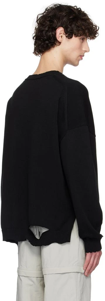 Helmut Lang Black Distressed Sweater 3