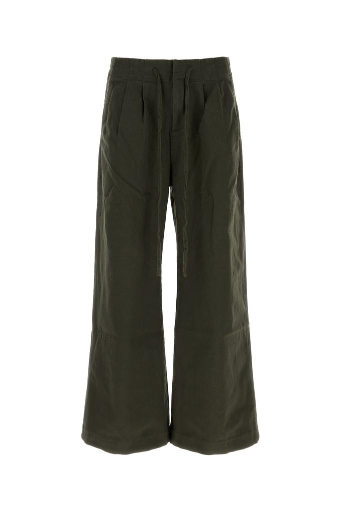 Entire Studios Olive green stretch cotton pant