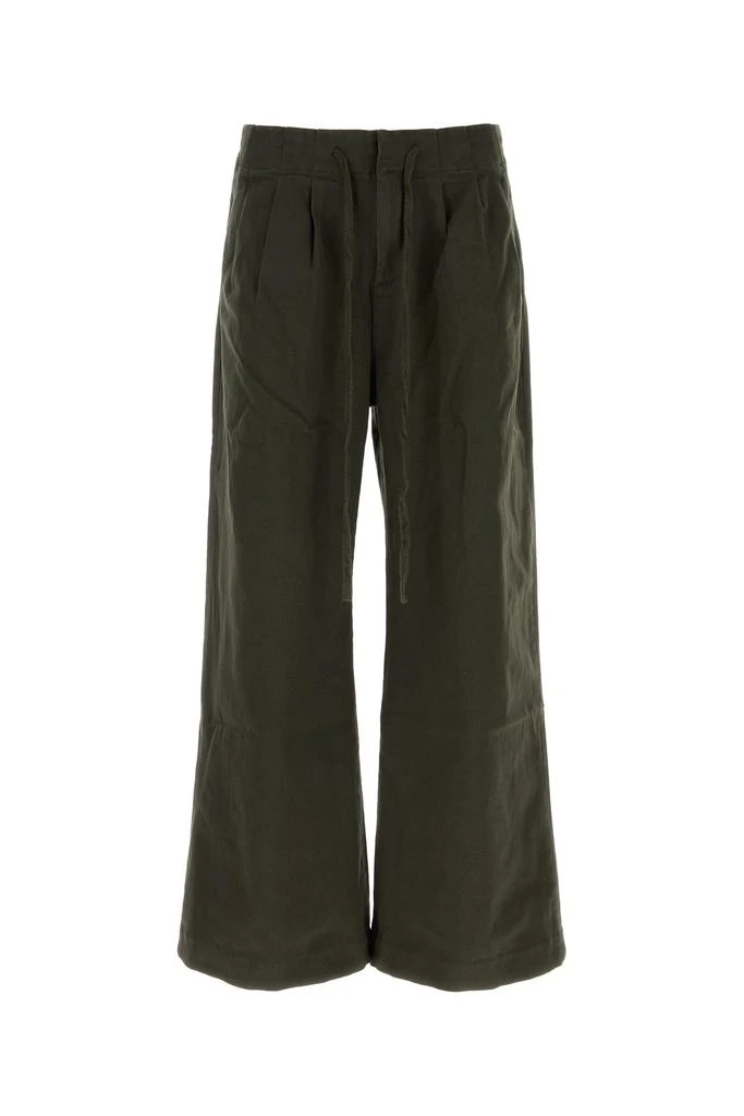 Entire Studios Olive green stretch cotton pant 1