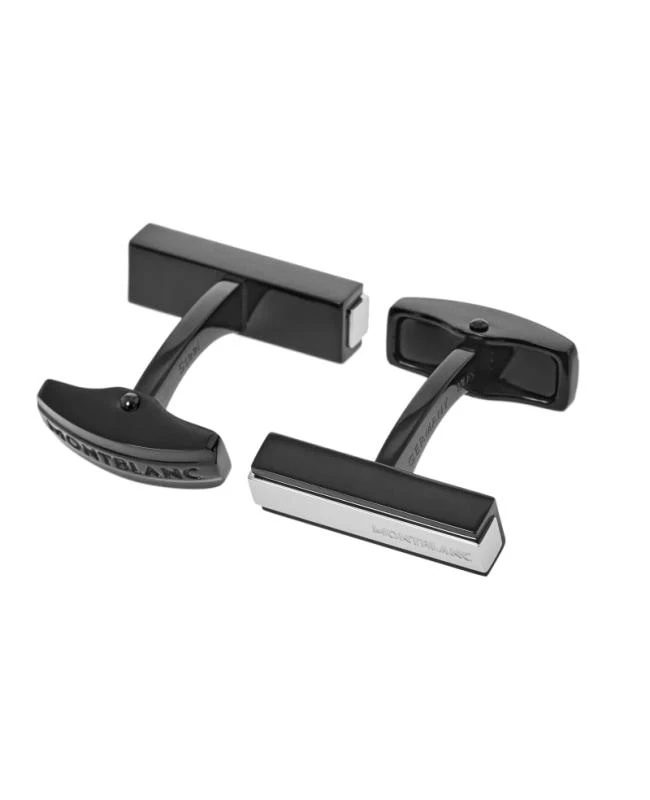 MontBlanc Montblanc Iconic Engraved Black PVD Stainless Steel Men
s Cufflinks 109778 3