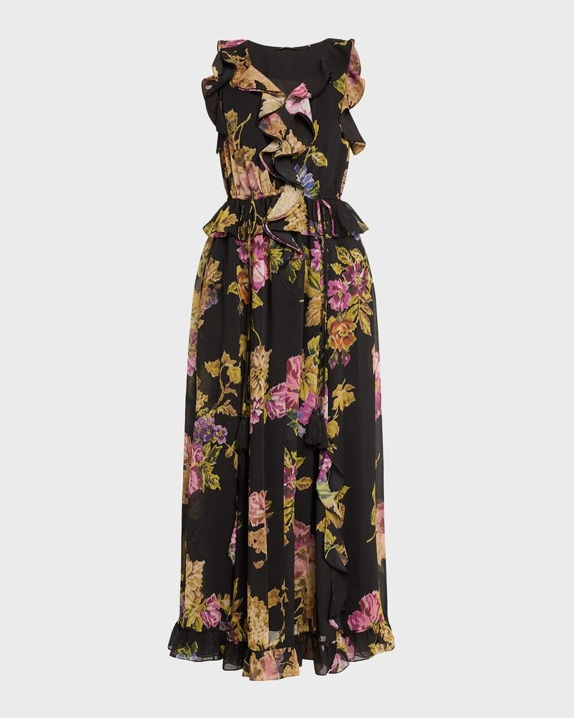 Kobi Halperin Lesley Floral-Print Ruffle Maxi Dress 1
