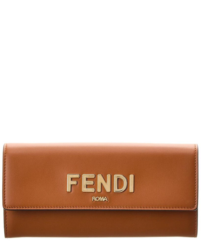 Fendi FENDI FF Leather Continental Wallet On Chain 1