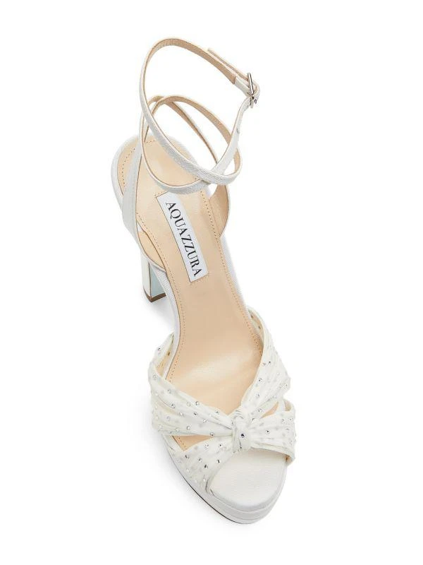 Aquazzura Slow Kisses 130MM Crystal-Embellished Platform Sandals 4