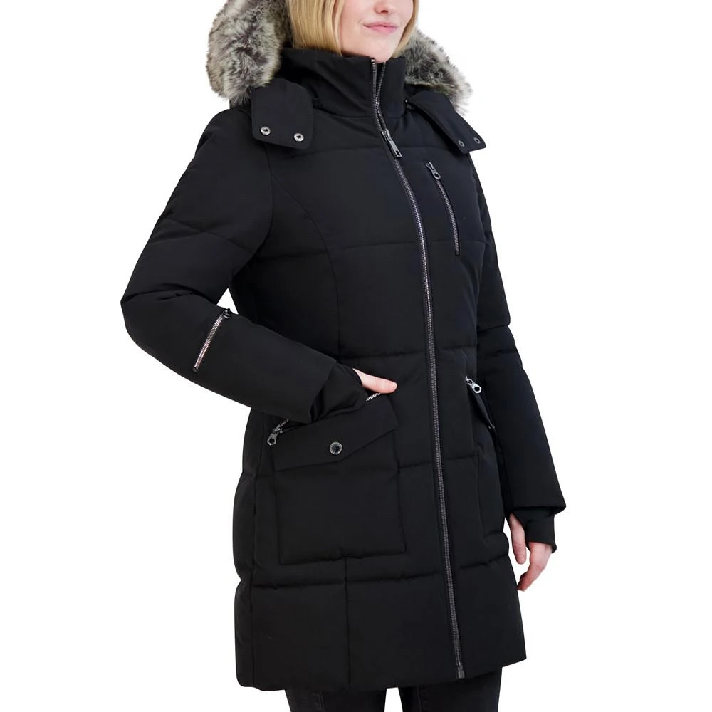 Nautica Women's Faux-Fur-Trim Hooded Puffer Coat 3