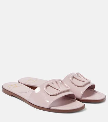 Valentino VLogo patent leather slides 1