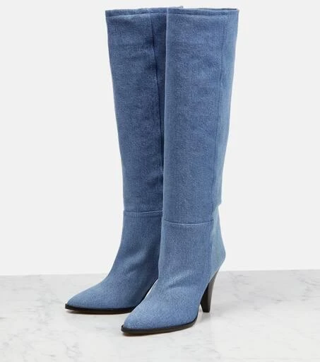 Isabel Marant Ririo denim knee-high boots 5