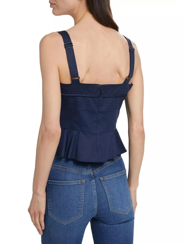 VERONICA BEARD Carnegie Cotton-Blend Peplum Top 5