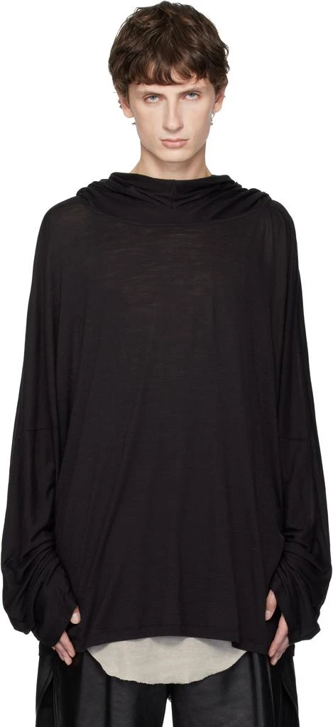 Rick Owens Black Concordians Tunic Hoodie 1