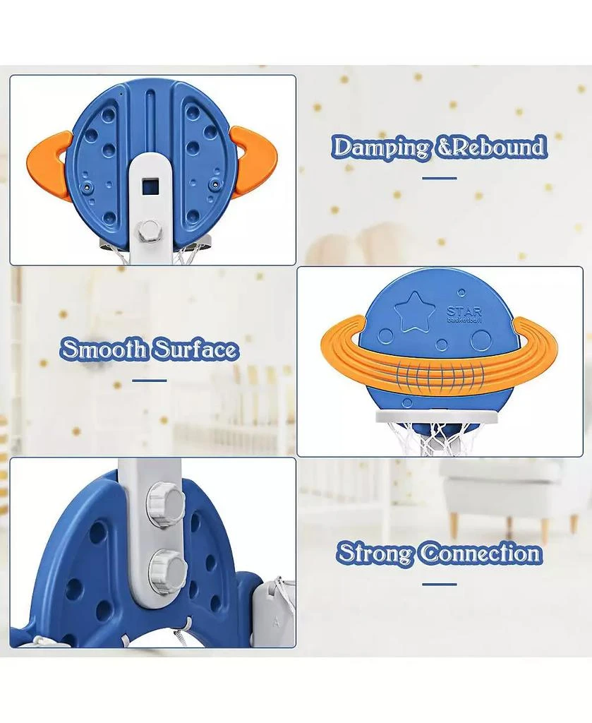 KUYOTQ 3 in 1 Kids Basketball Hoop Set with Balls 5