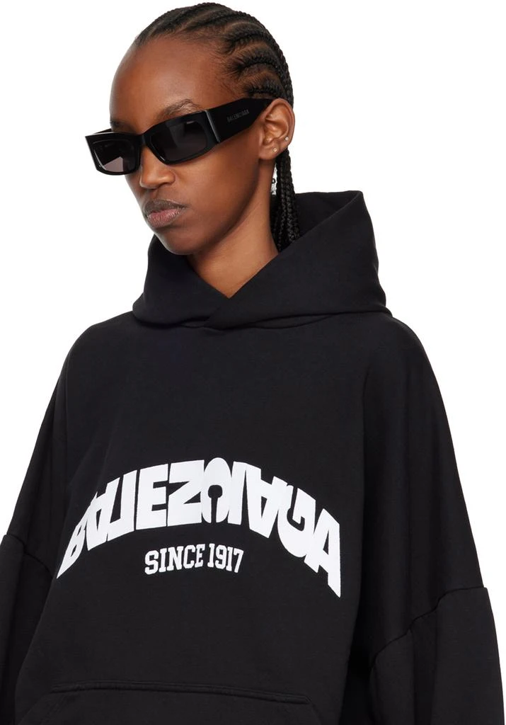 Balenciaga Black Rectangular Sunglasses 4