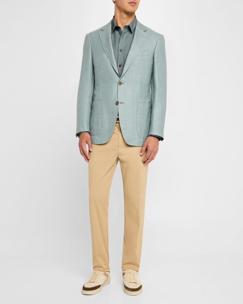 Canali Men's Utility Casual Button-Down Shirt