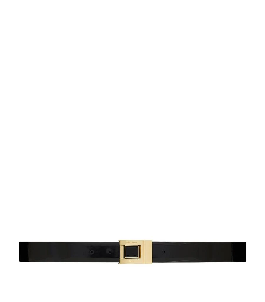 Yves Saint Laurent Leather Flat Buckle Belt 1