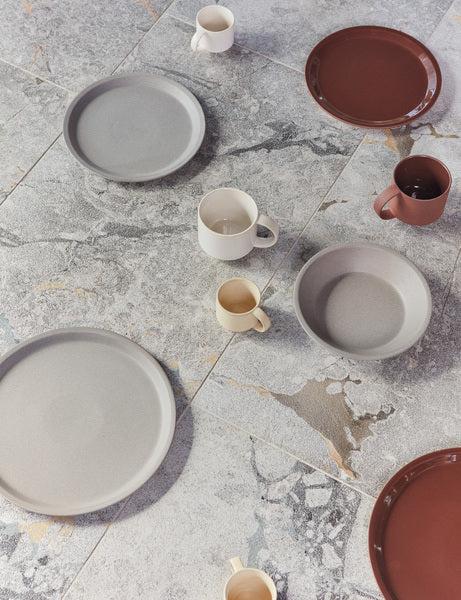 OYOY Living Design Lot De 2 Assiettes Creuse Gris En Terre Cuite Ø22xH1,9cm