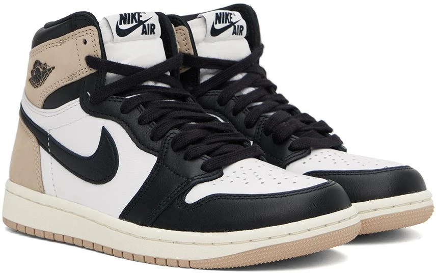 Jordan Tan & White Air Jordan 1 Sneakers 4