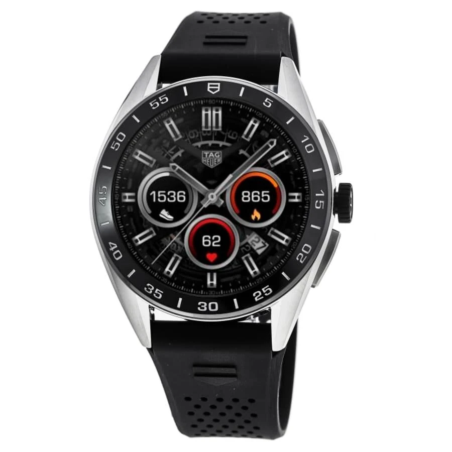 TAG Heuer Connected Calibre E4 - 45mm Black Rubber Strap Men's Watch SBR8A10.BT6259 1