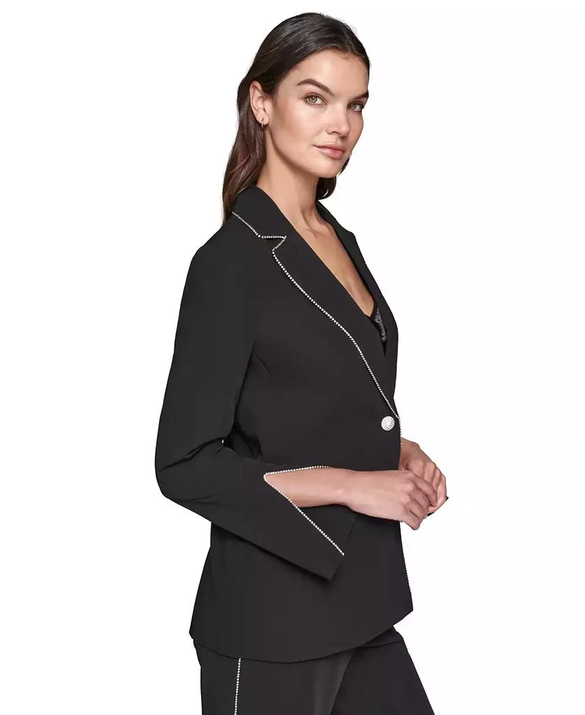 Karl Lagerfeld Paris Women's Rhinestone-Trim Blazer 3
