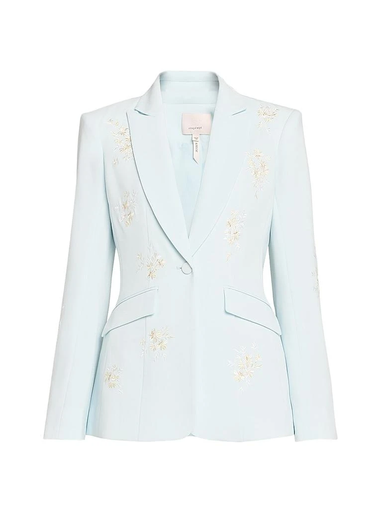 Cinq à Sept Cheyenne Floral-Embroidered Crêpe Blazer