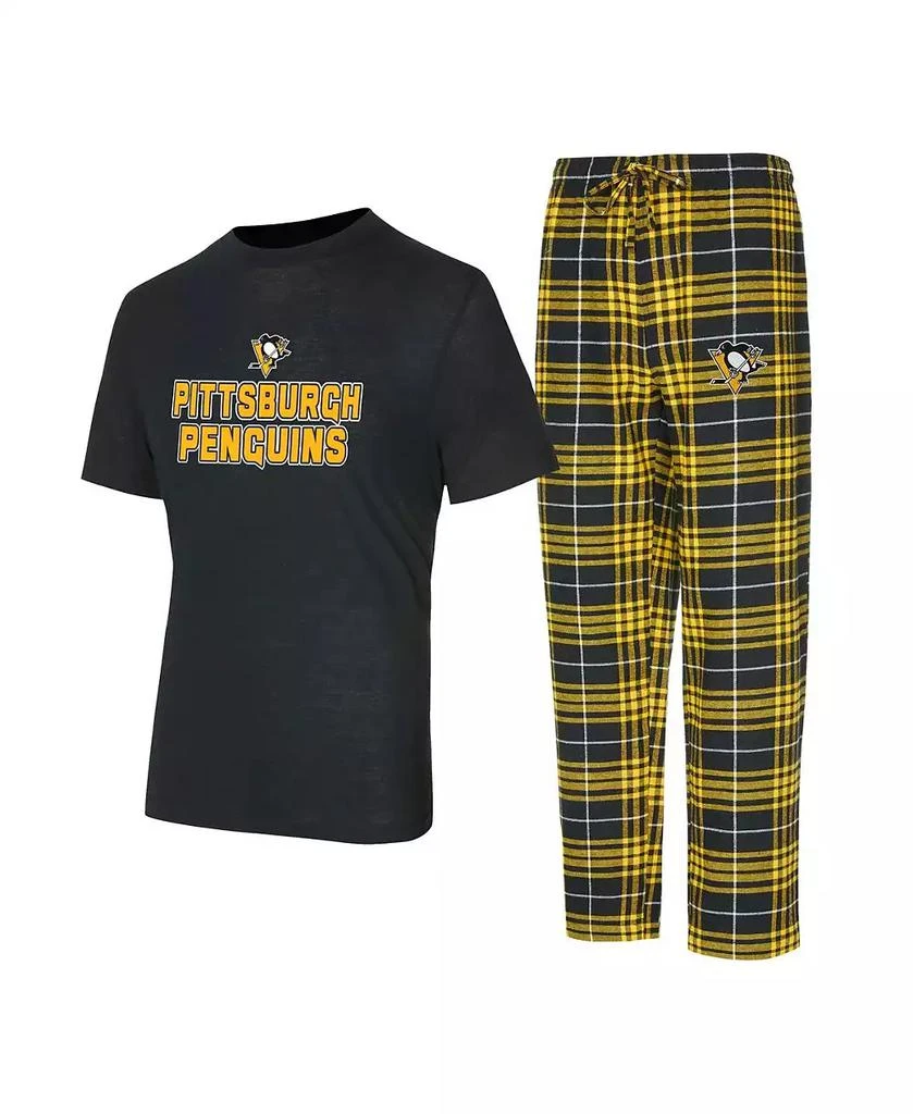 Concepts Sport Men's Pittsburgh Penguins Vector T-Shirt Pants Sleep Set 1