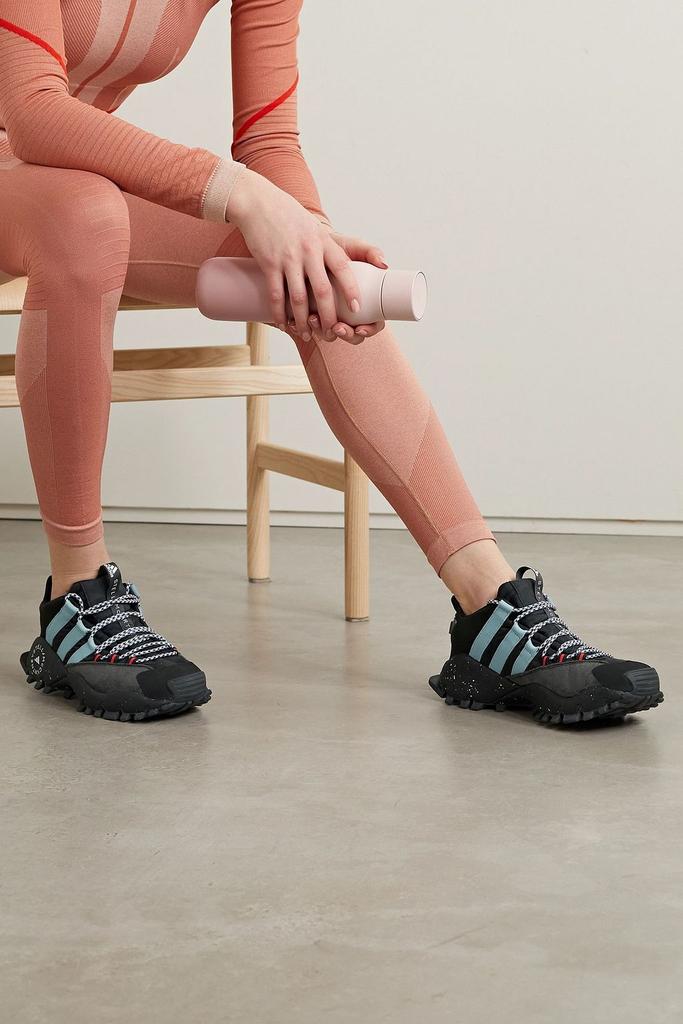 Adidas SeeULater twill-trimmed jersey, shell and faux suede sneakers