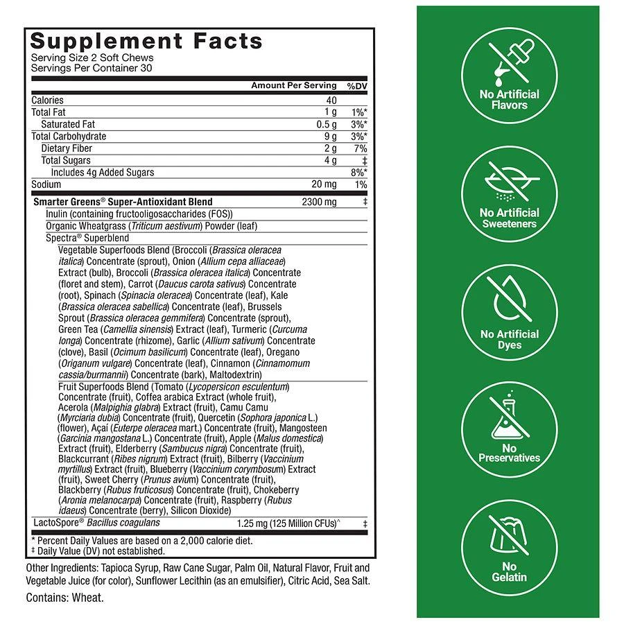 Force Factor Smarter Greens Soft Chews Summer Berry 4