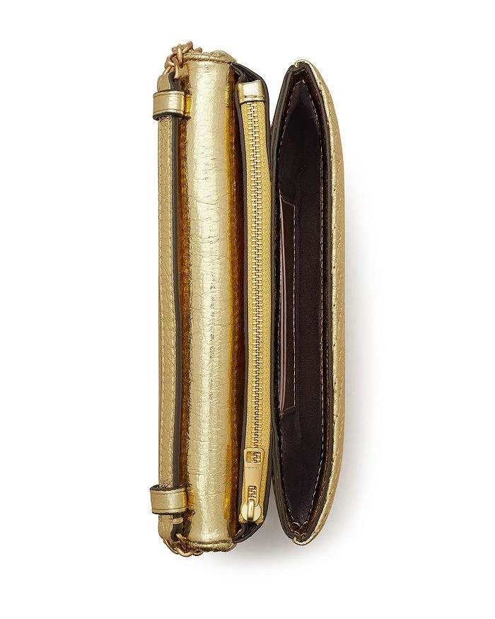 Tory Burch Kira Metallic Moto Quilted Leather Chain Wallet 2