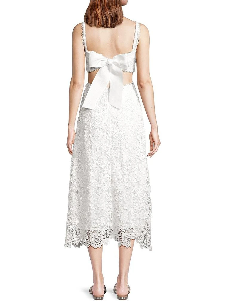 Waimari Eternus Moss Cut-Out Lace Midi Dress 5