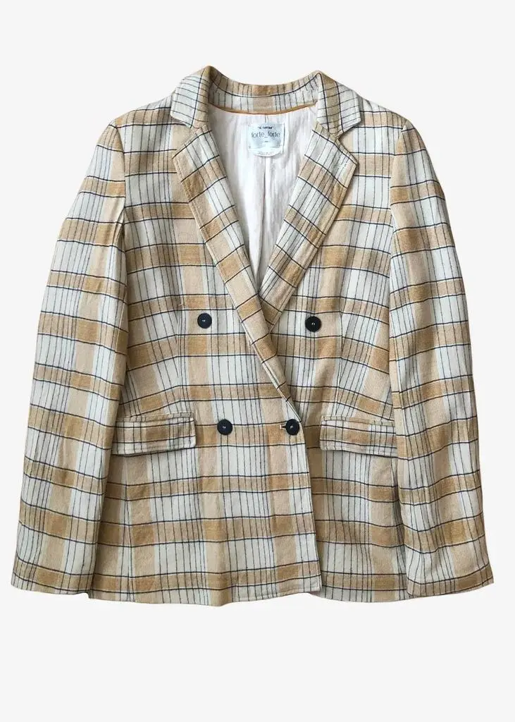 FORTE_FORTE Forte Forte - Women's Tartan Double-breasted Blazer