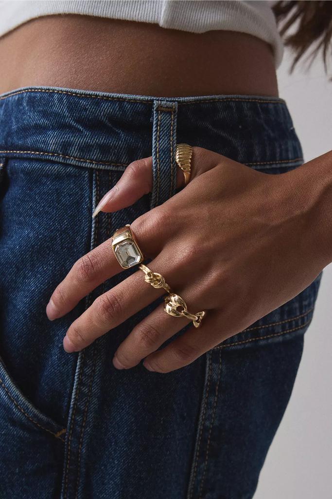 Urban Outfitters Charli Metal Mix And Match Ring Set