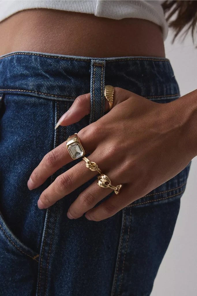 Urban Outfitters Charli Metal Mix And Match Ring Set 2
