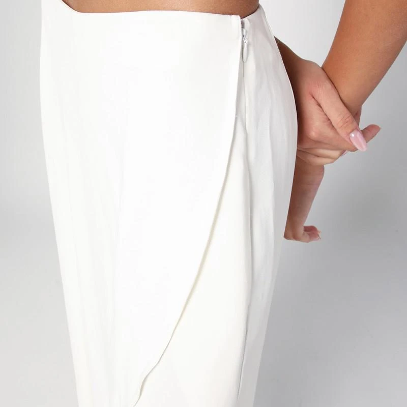 Alaïa White asymmetrical trouser skirt 5