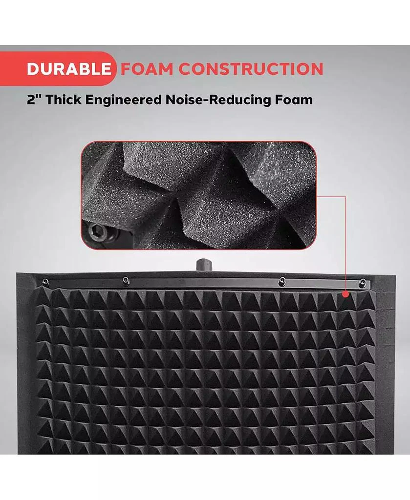 Pyle – Acoustic Isolation Absorber Shield with Adjustable Stand 4