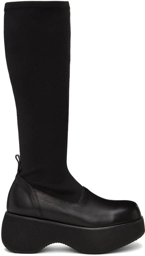 OPEN YY Black Sock Knee-High Boots 1