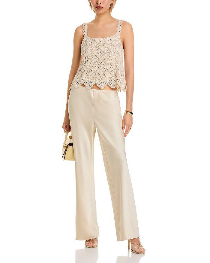 AQUA Diamond Crochet Top - Exclusive