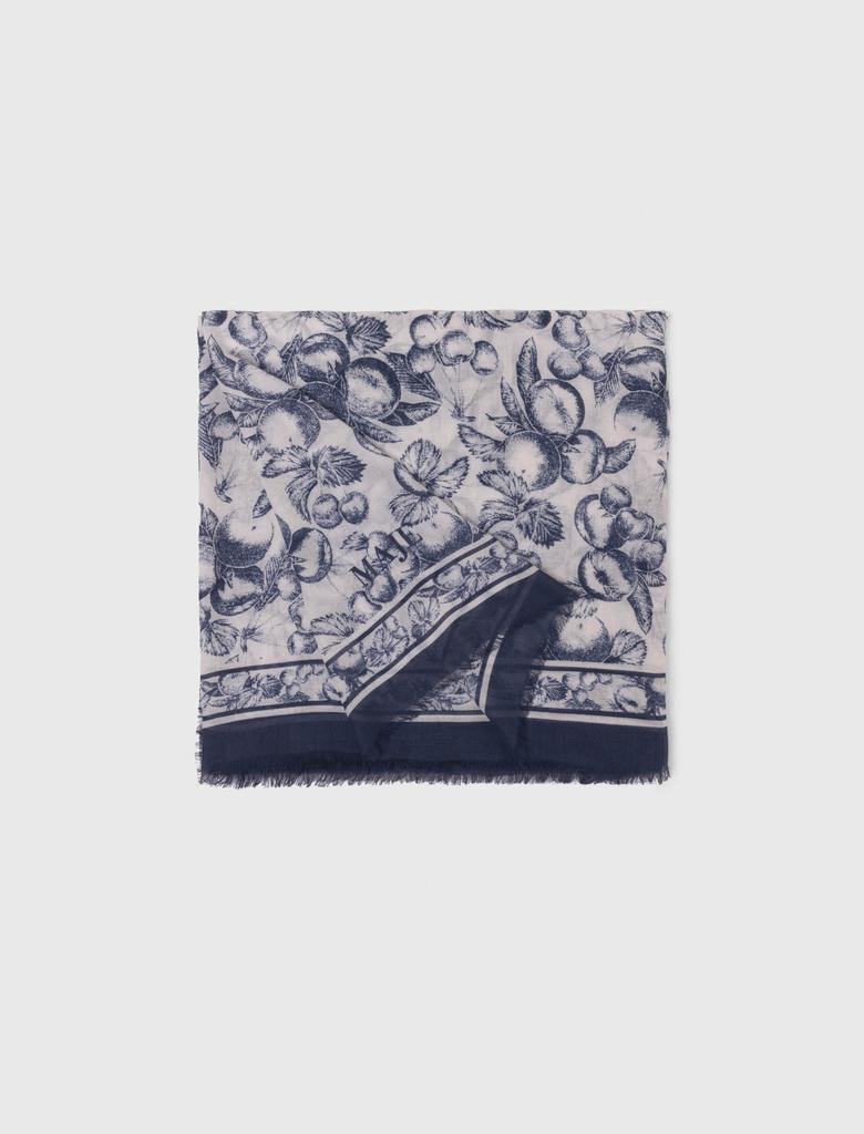 Maje Maje Woman's modal Fruit print shawl for Fall/Winter